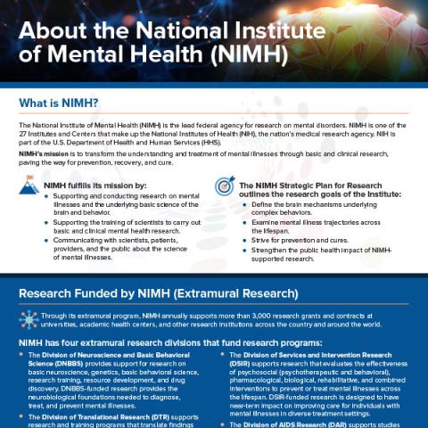 About the National Institute of Mental Health (NIMH)